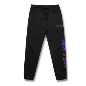 RE-UP Jogger  - Black with Purple Print